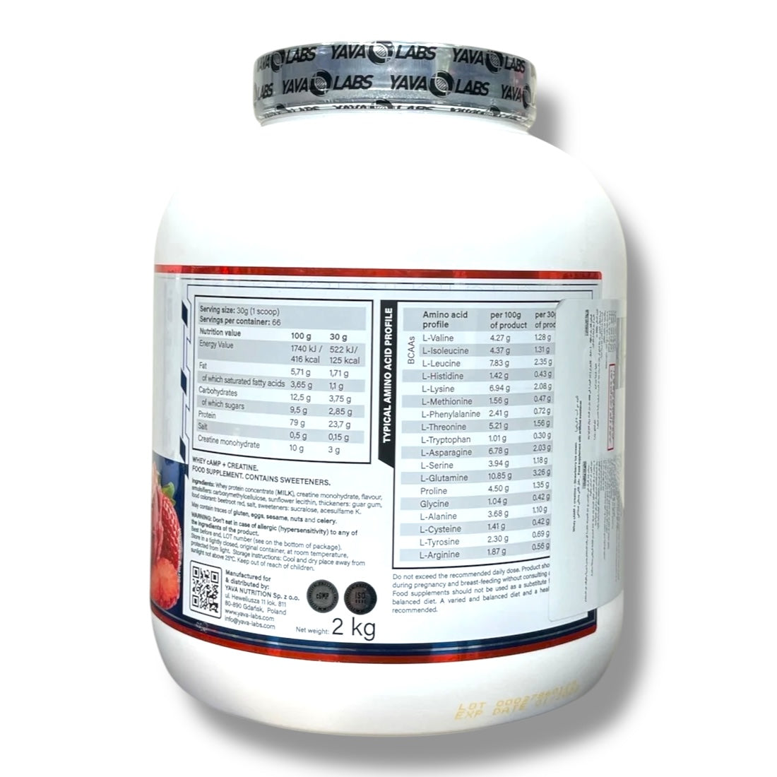 Yava Labs Whey Camp+Creatine is a premium 2-in-1 supplement designed to support muscle growth, enhance physical performance, and accelerate recovery.