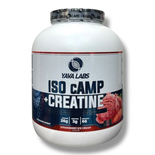 Yava Labs ISO cAMP + Creatine is a high-quality supplement designed to support muscle growth, enhance physical performance, and aid in recovery.