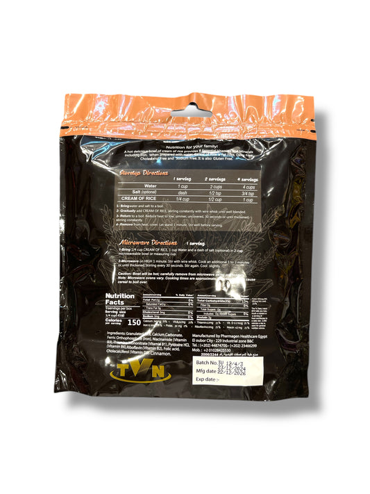 TVN Cream of Rice – Cinnamon Flavor | Gluten-Free Clean Carb Source – 500g
