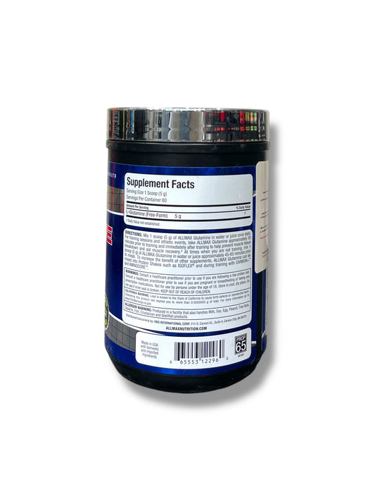 ALLMAX Essentials Glutamine 400g – Fermentation-Derived Recovery Support