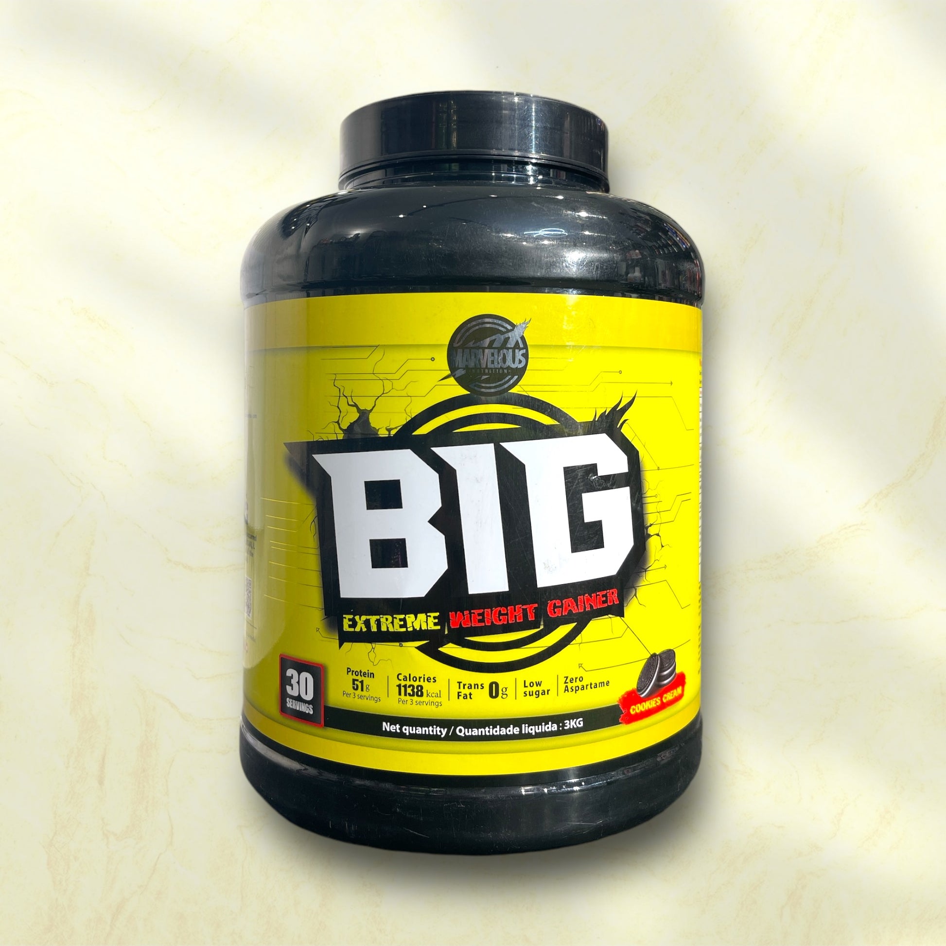Marvelous BIG Extreme Weight Gainer – High-Calorie Formula for Rapid Mass Gainer - Power Fit Supplements Egypt