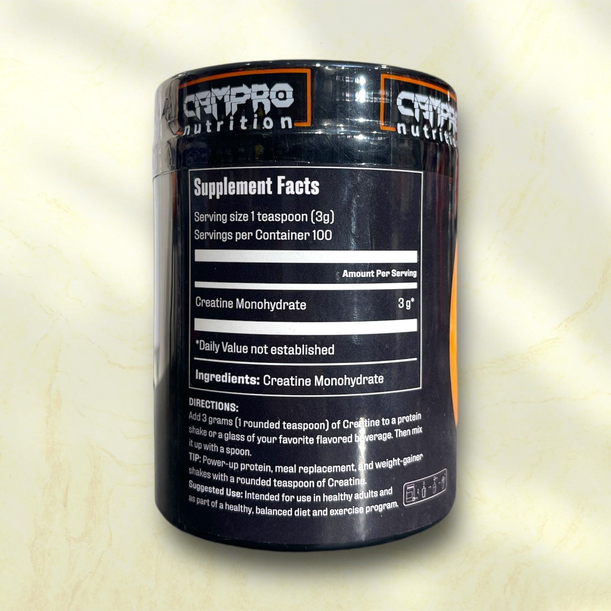 Campro Nutrition Creatine Monohydrate is a top-tier creatine supplement designed to help athletes and fitness - Power Fit Supplements Egypt