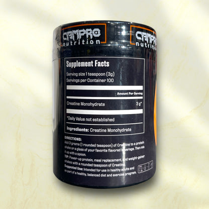 Campro Nutrition Creatine Monohydrate is a top-tier creatine supplement designed to help athletes and fitness - Power Fit Supplements Egypt