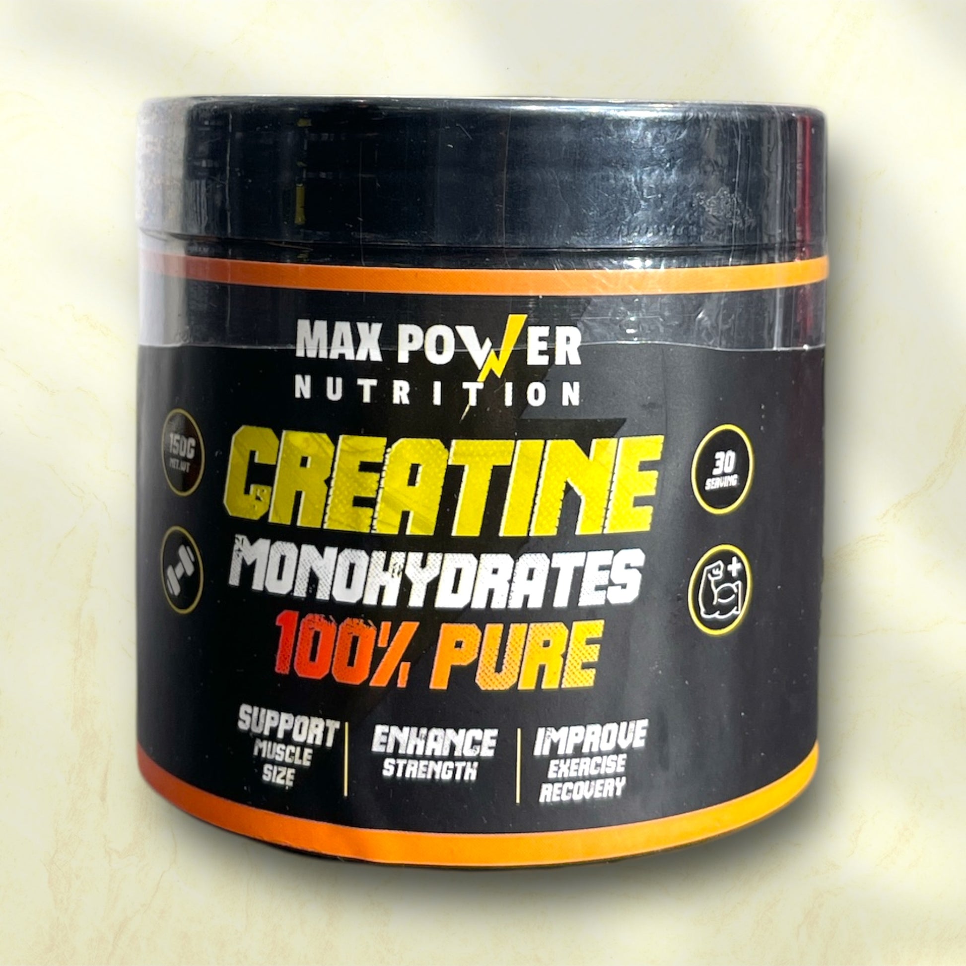 Max Power Nutrition Creatine Monohydrate is a high-quality, pure creatine supplement designed to enhance athletic performance and support muscle growth. - Power Fit Supplements Egypt