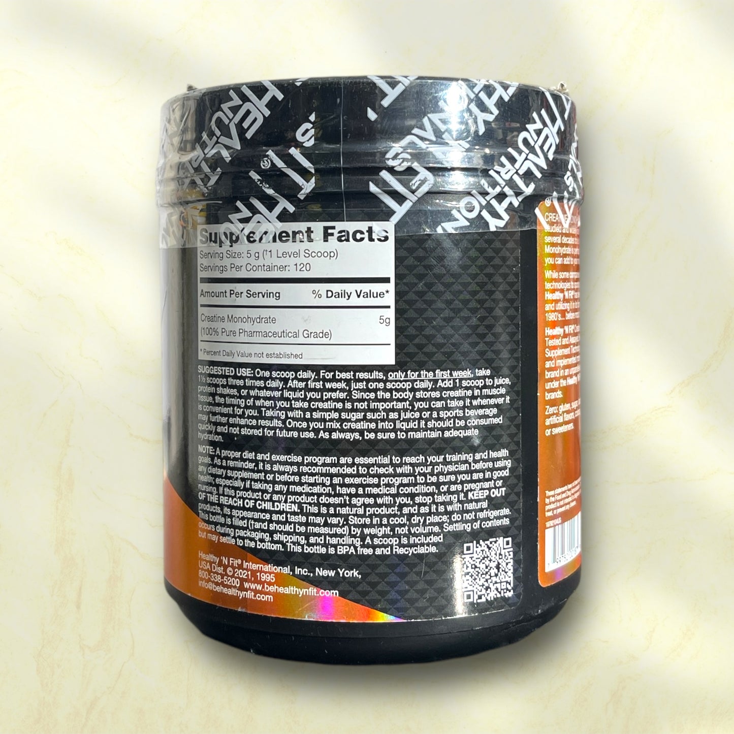 Healthy 'N Fit Creatine Monohydrate – Pure Creatine for Enhanced Muscle Power - Power Fit Supplements Egypt