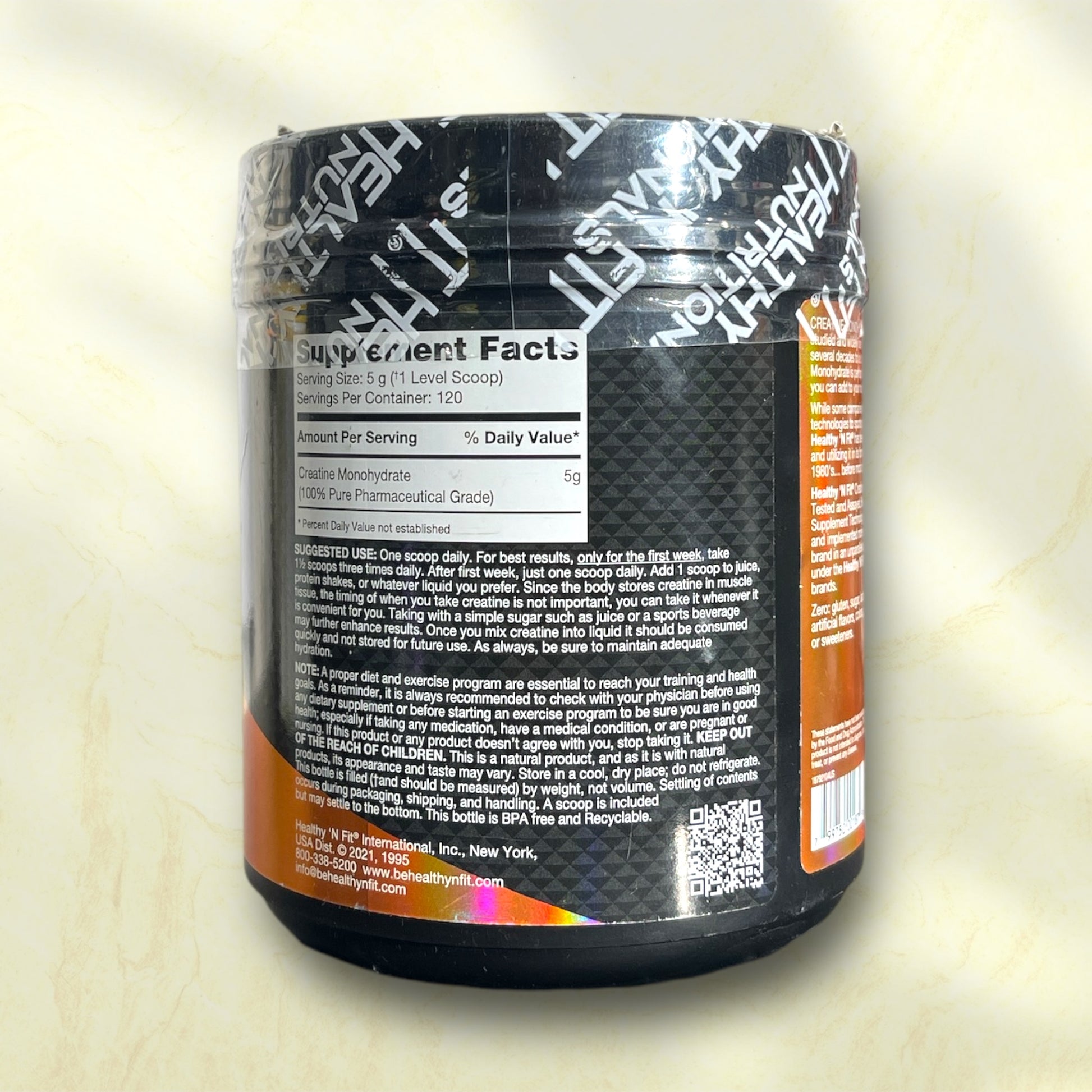 Healthy 'N Fit Creatine Monohydrate – Pure Creatine for Enhanced Muscle Power - Power Fit Supplements Egypt