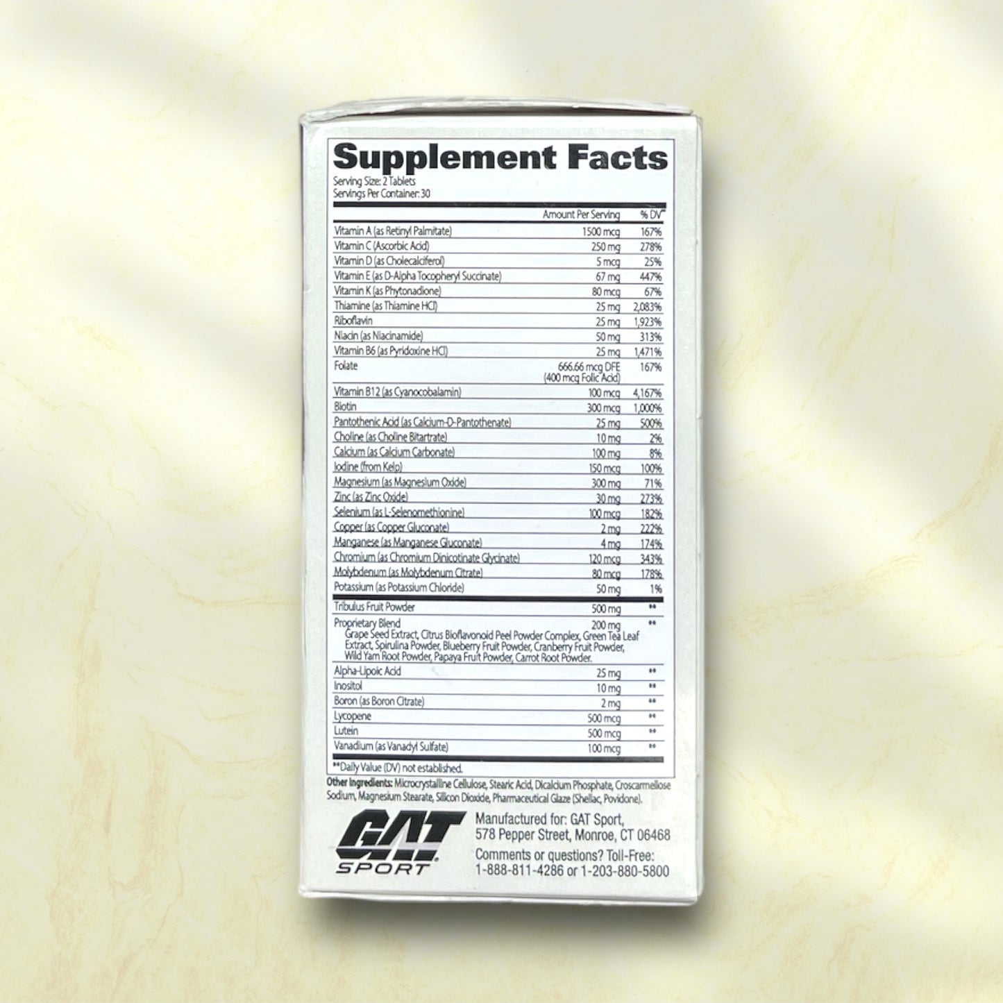 GAT Sport Mens Multi + Test Essentials - 60 Tablets - Power Fit Supplements Egypt