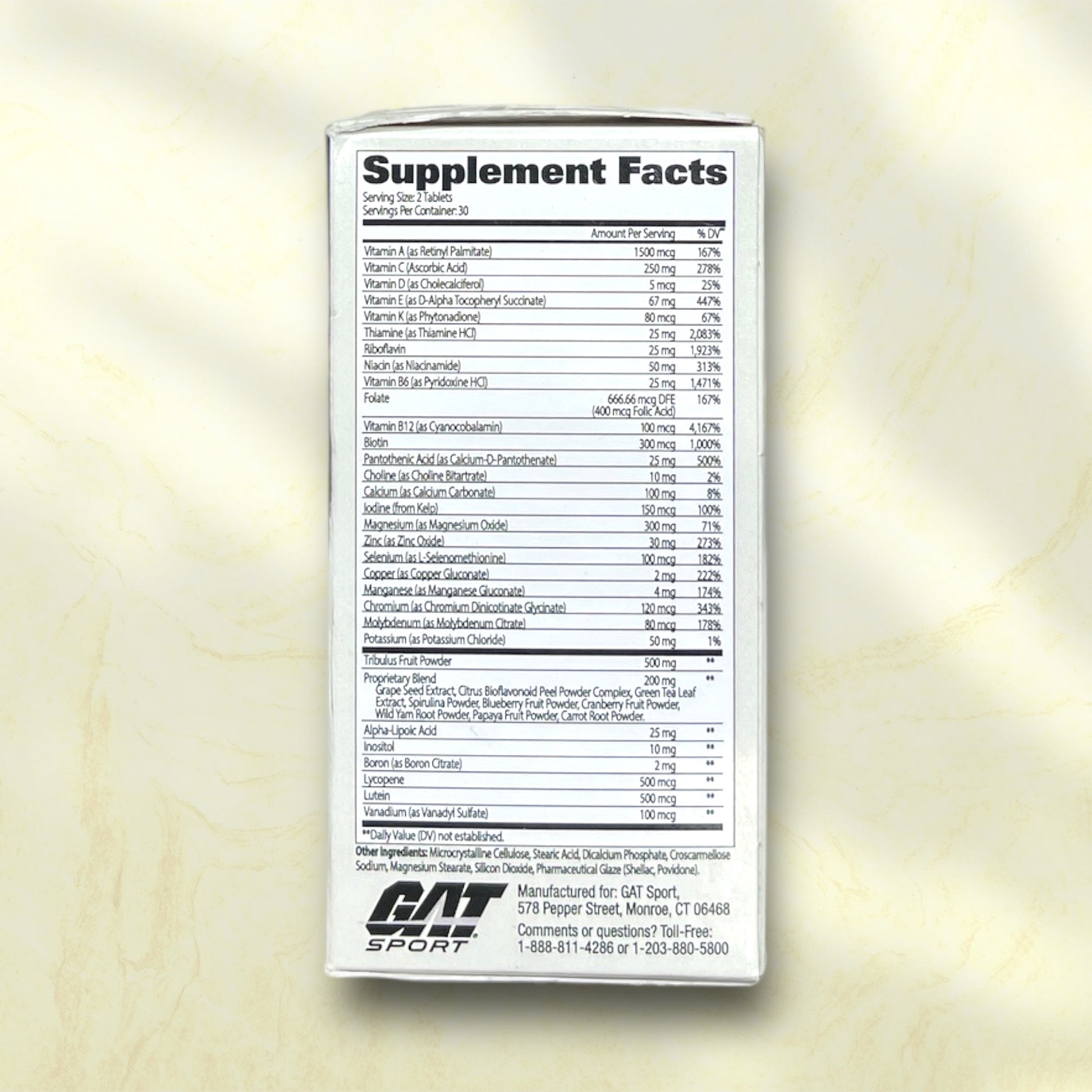 GAT Sport Mens Multi + Test Essentials - 60 Tablets - Power Fit Supplements Egypt