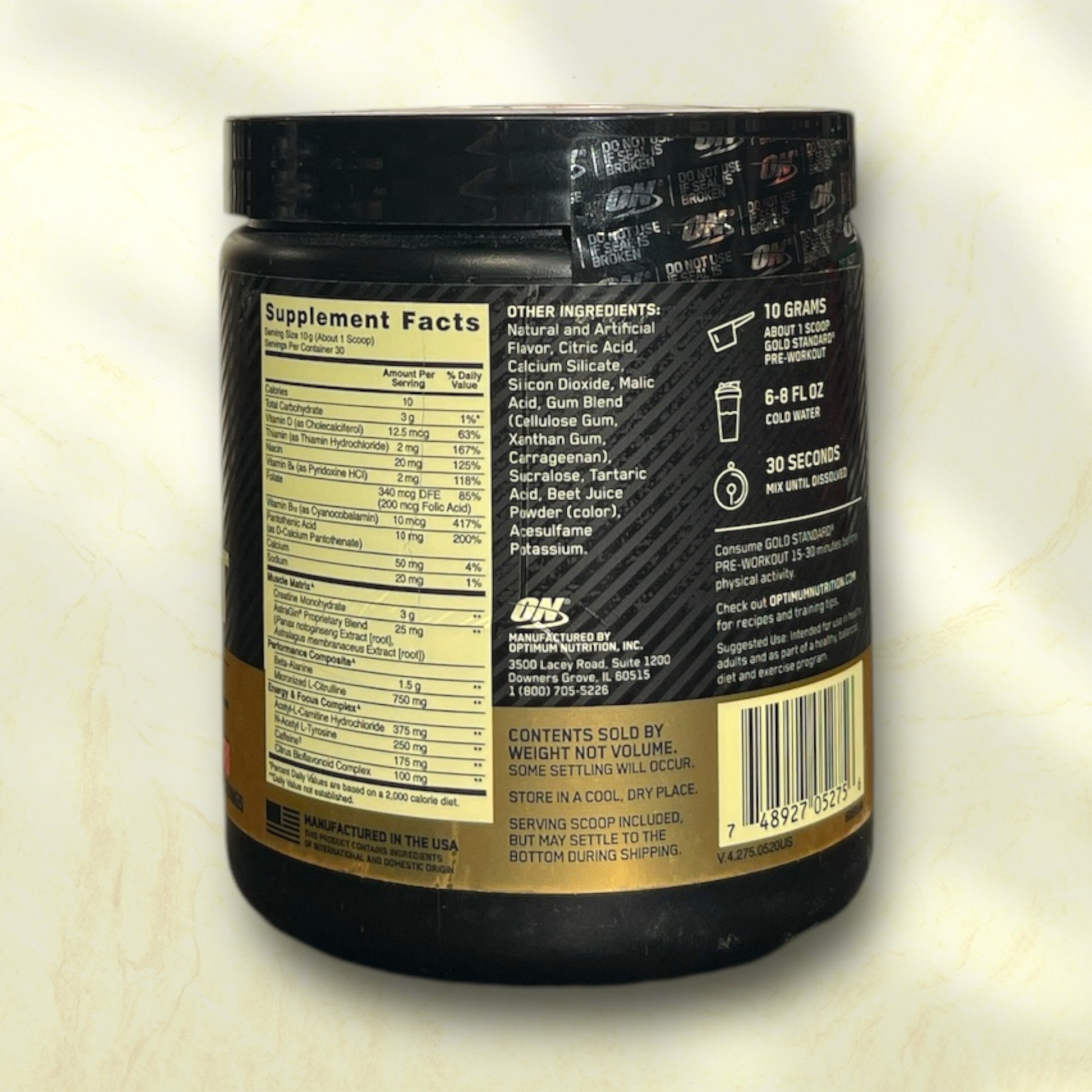 Optimum Nutrition Gold Standard Pre-Workout - Fuel Your Performance" - Power Fit Supplements Egypt