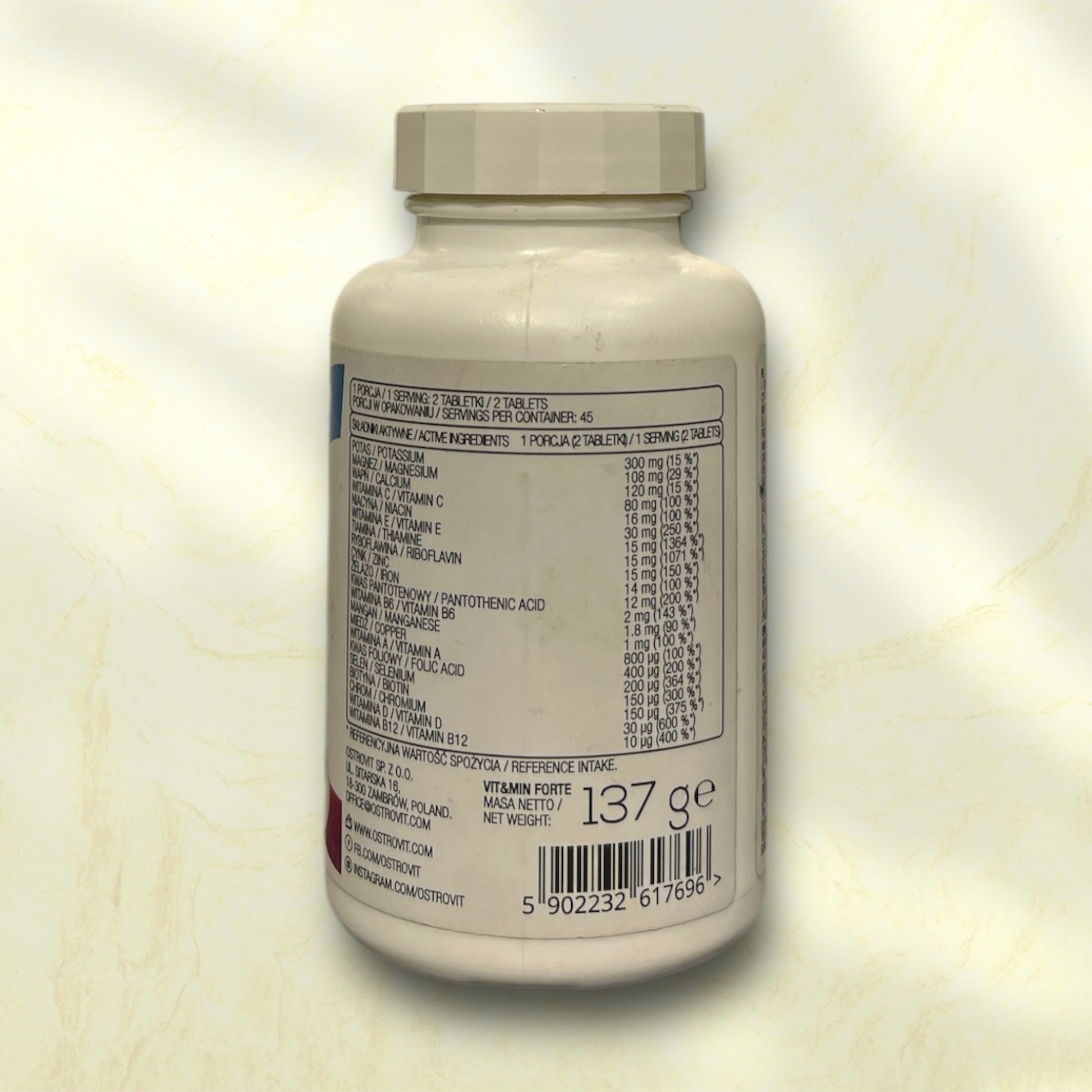 OstroVit Vit&Min Forte - 90 Tablets - Power Fit Supplements Egypt