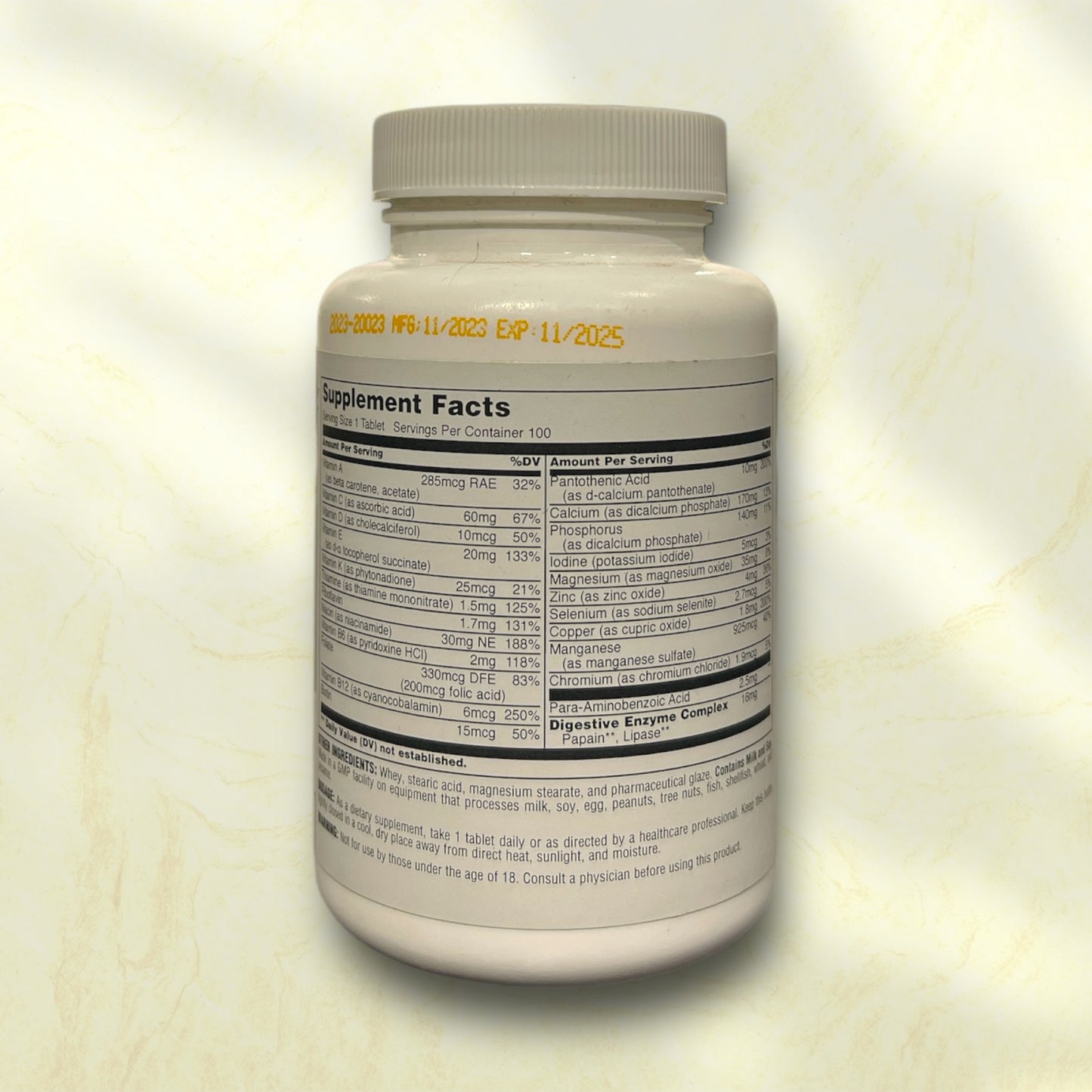 Daily Formula Daily Multivitamin is a dietary supplement designed to provide essential vitamins and minerals that help support overall health and well-being - Power Fit Supplements Egypt