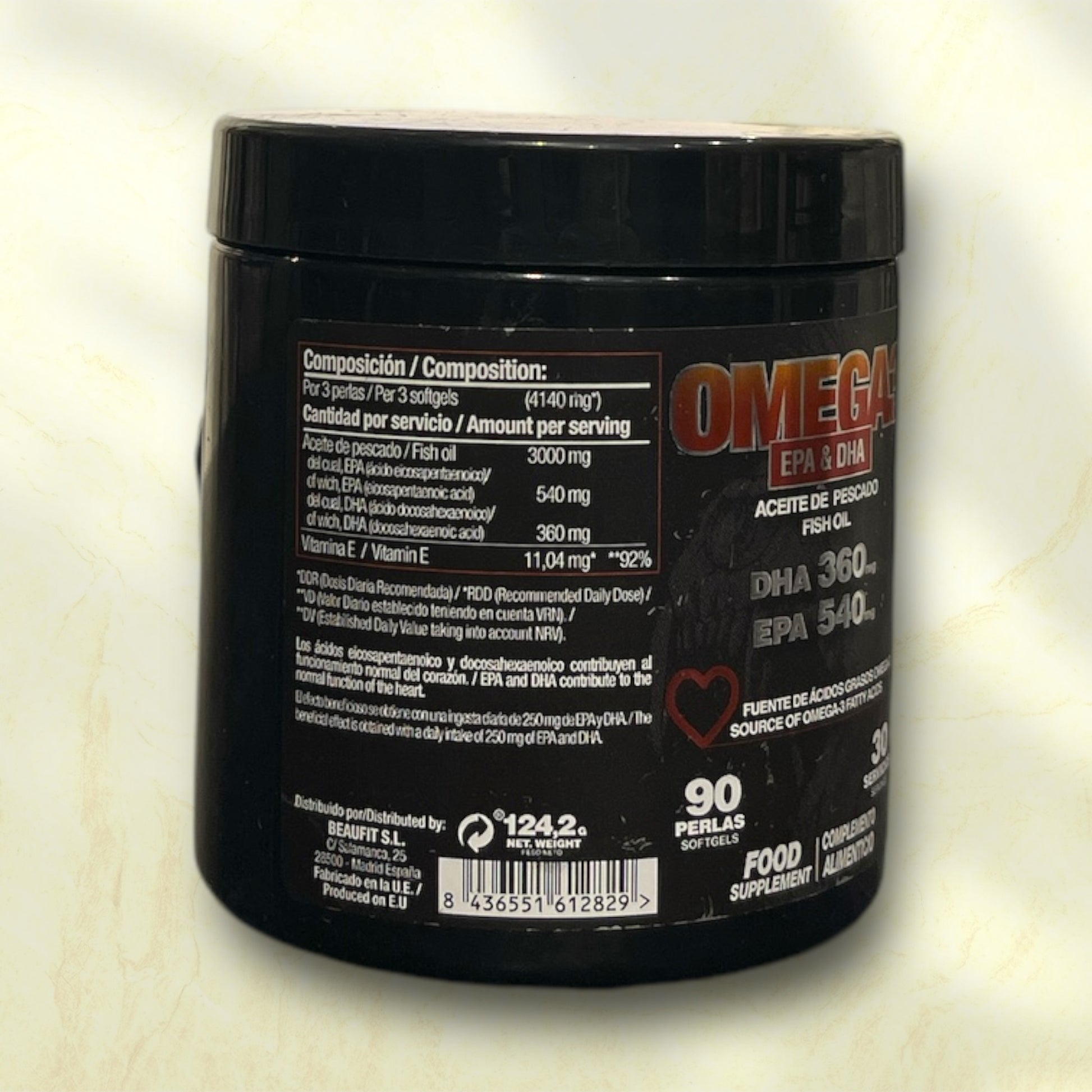 Omega 3 EPA&DHA Fish Oil Soft gels 3000mg for Heart Health | 90 Servings - Power Fit Supplements Egypt