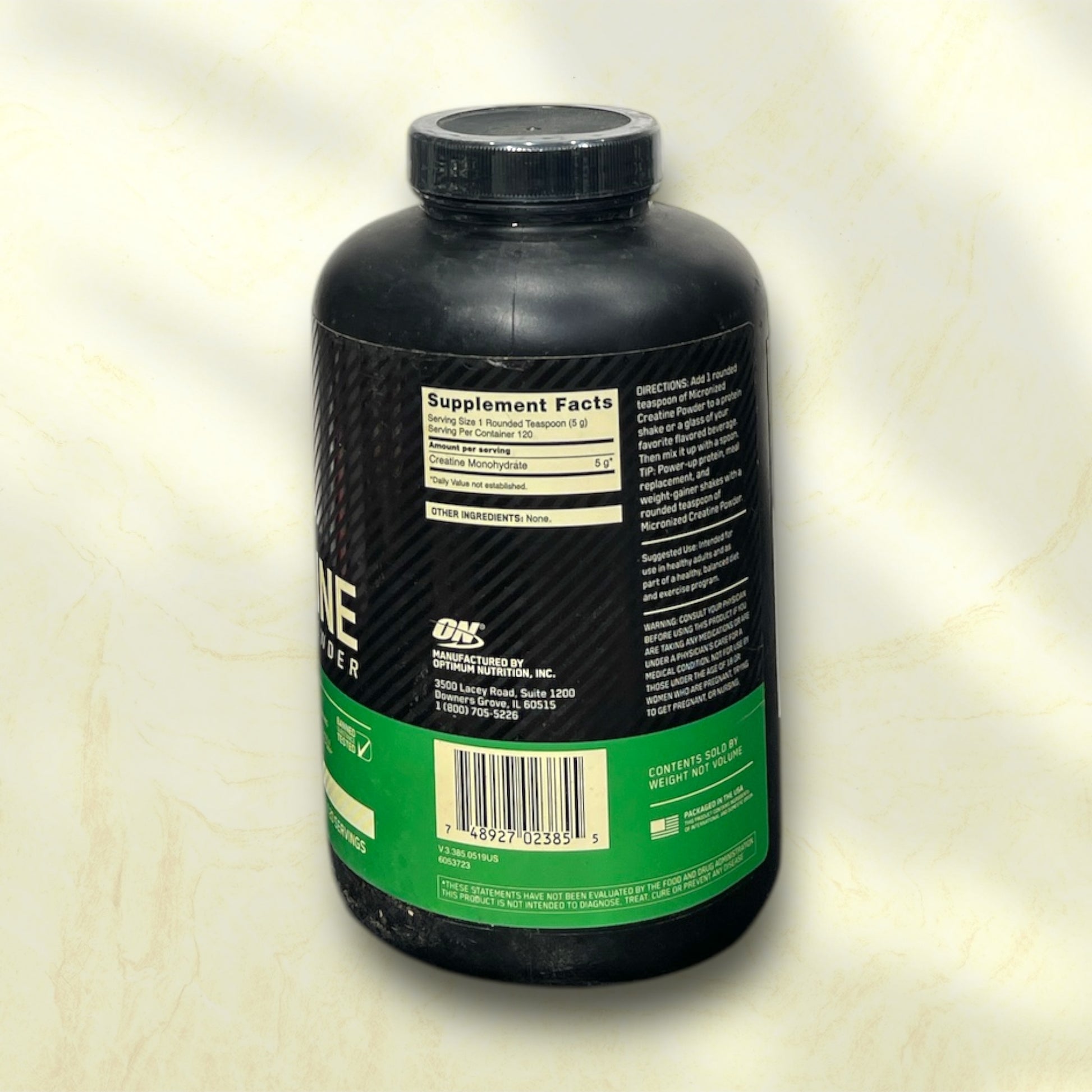 Optimum Nutrition Micronized Creatine Powder – Pure Creatine for Enhanced Muscle Performance - Power Fit Supplements Egypt
