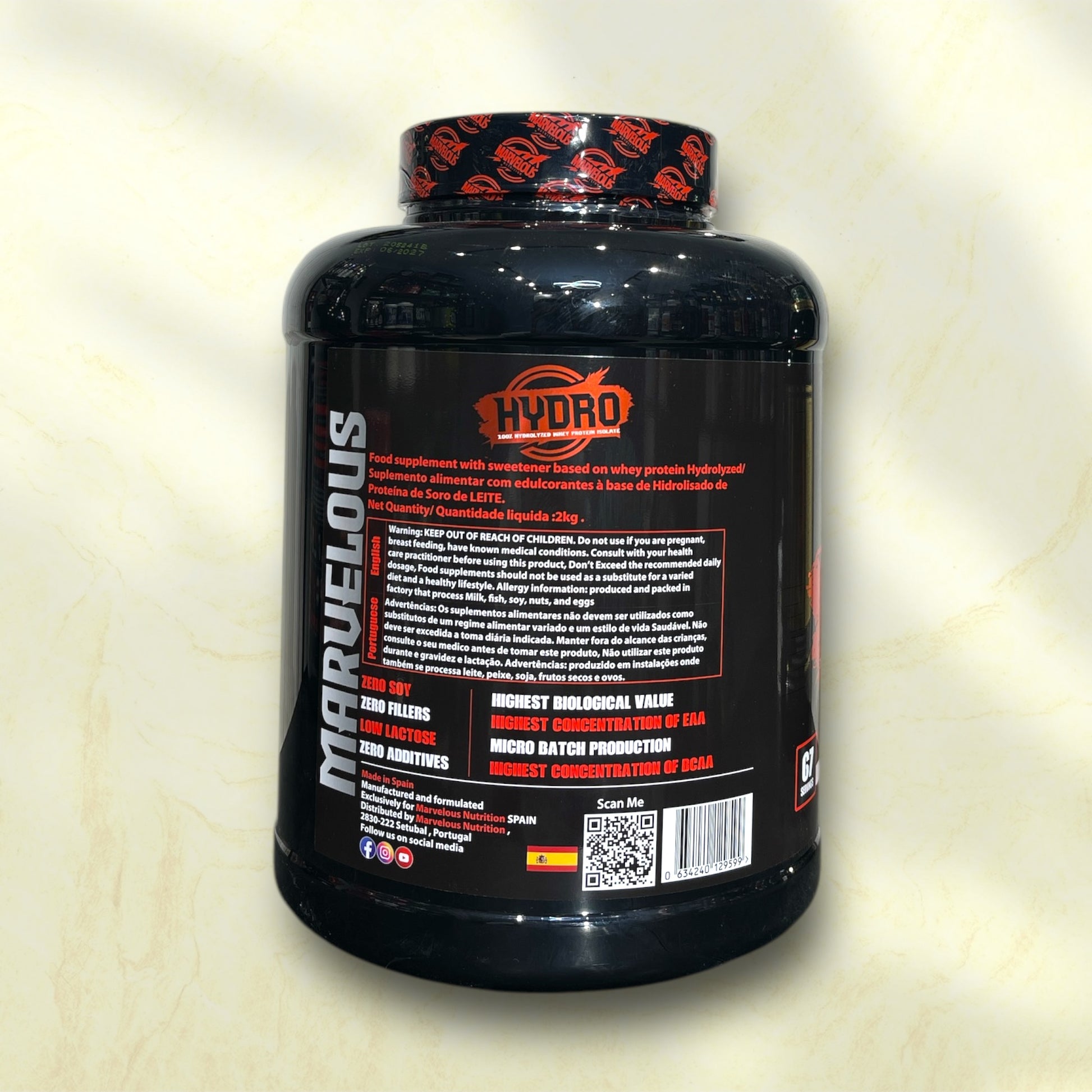 Marvelous Hydro Whey Isolate is a premium type of whey protein isolate, designed to deliver high-quality - Power Fit Supplements Egypt