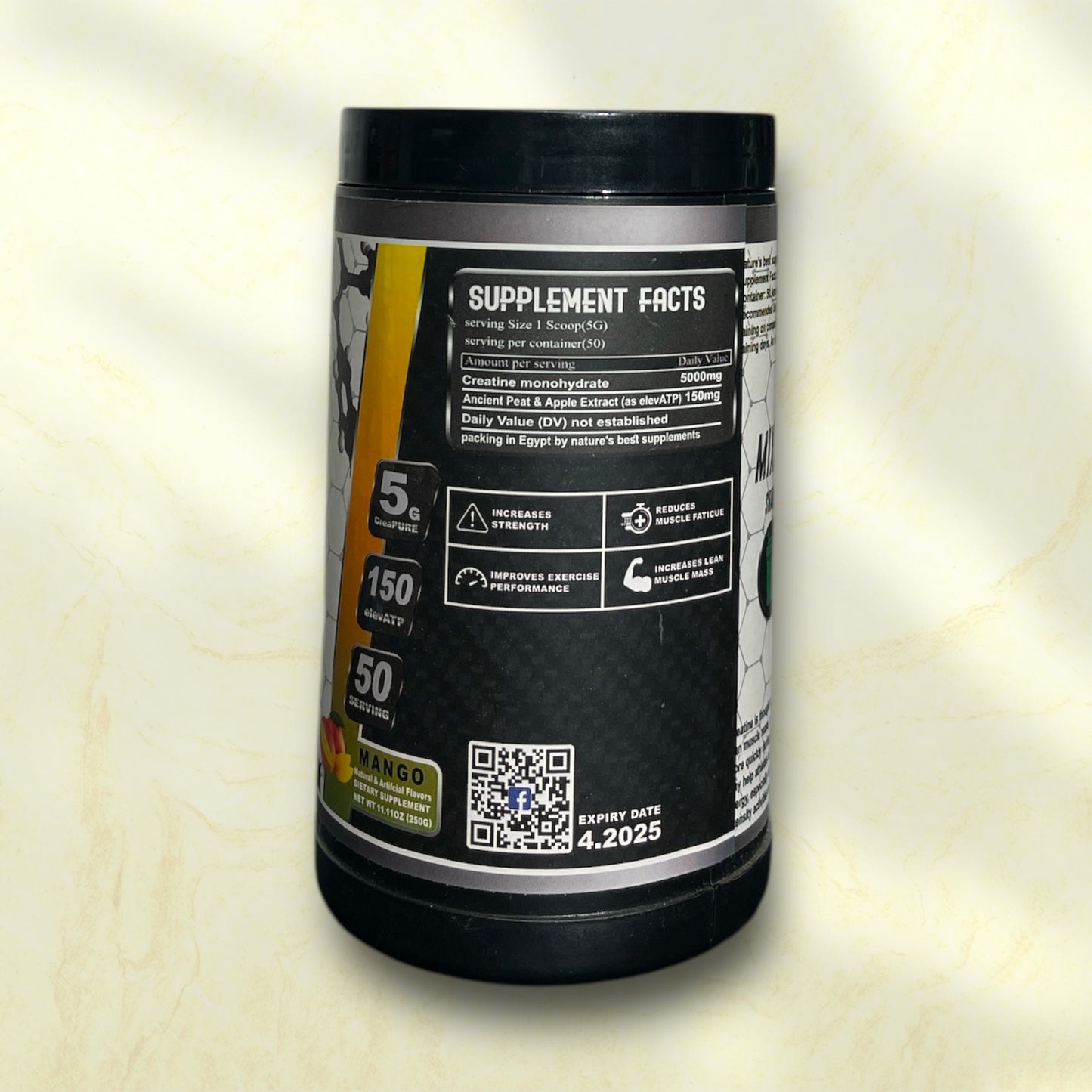 ATP Force Creatine is a high-quality creatine supplement designed to enhance muscle performance, strength, and overall athletic output. - Power Fit Supplements Egypt