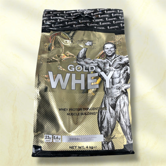 Kevin Levrone Gold Whey is a premium whey protein concentrate supplement formulated to support muscle growth, recovery, and overall athletic performance.