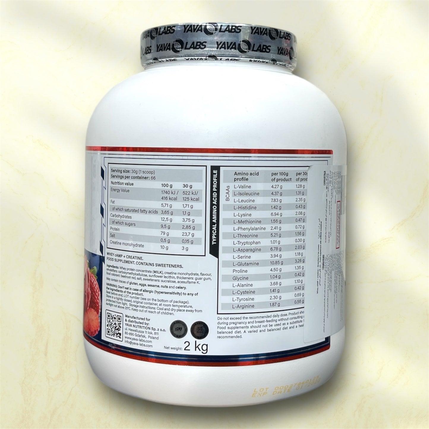 Yava Labs Whey Camp+Creatine is a premium 2-in-1 supplement designed to support muscle growth, enhance physical performance, and accelerate recovery.