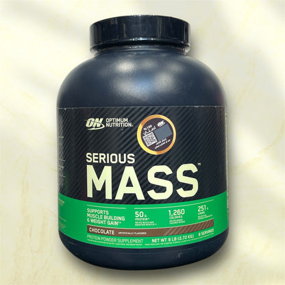 Optimum Nutrition (ON) Serious Mass is a high-calorie weight gainer designed for individuals aiming to increase muscle mass and overall body weight,