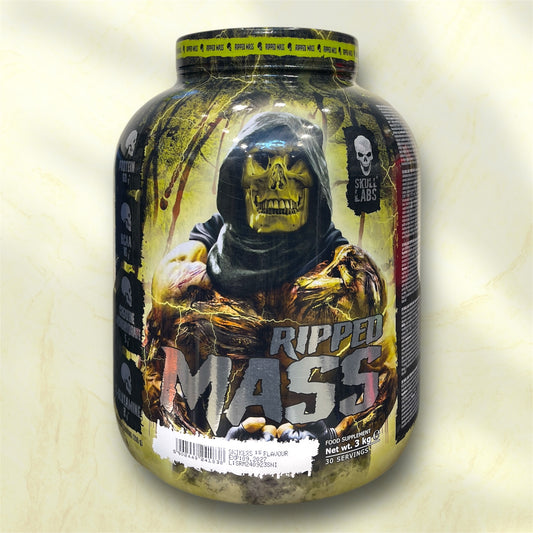 Skull Labs Ripped Mass is a high-calorie mass gainer supplement designed to support muscle growth and recovery for individuals engaged in intense training regimens.