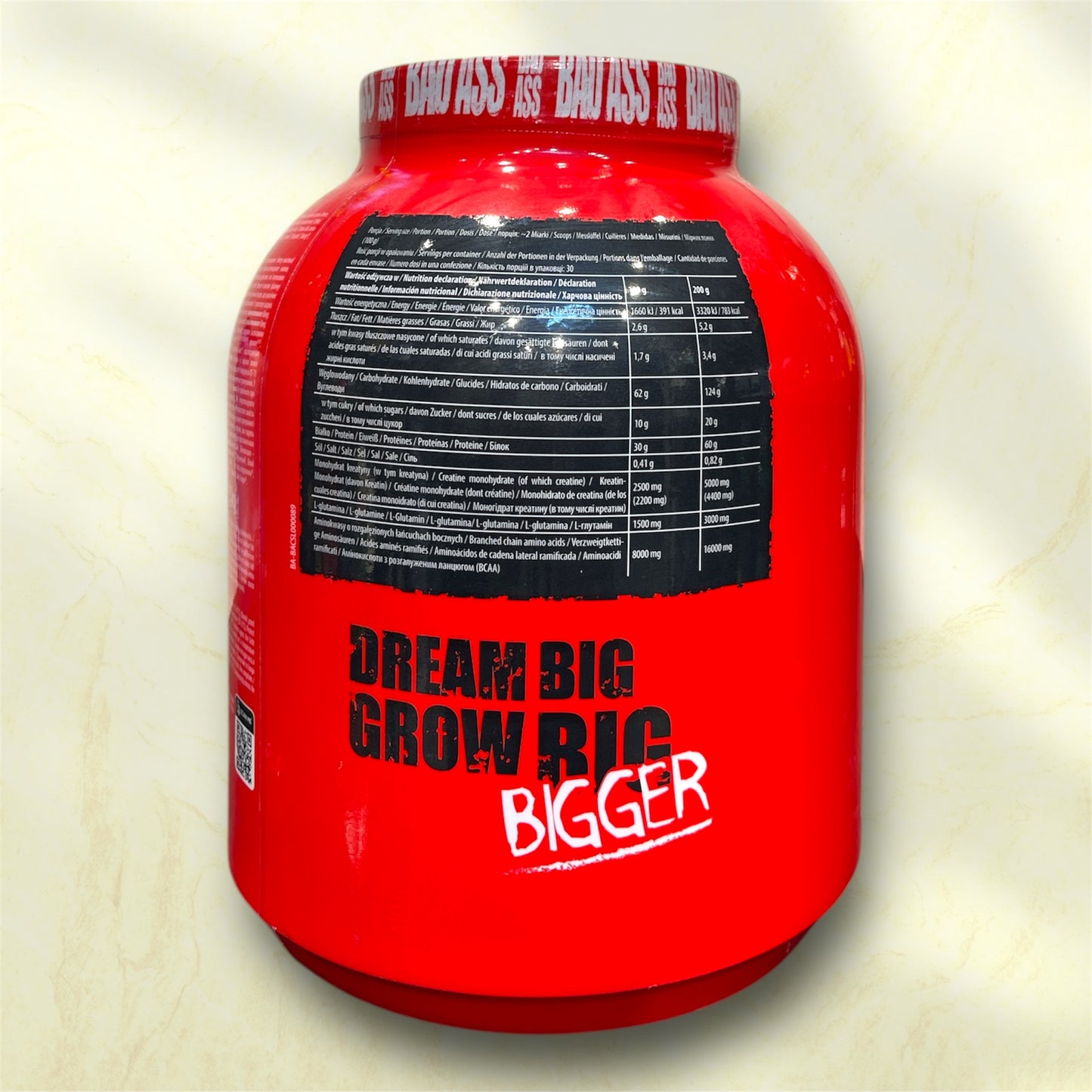 Bad Ass Mass is a high-calorie mass gainer supplement crafted to support individuals aiming to increase muscle mass and overall body weight.