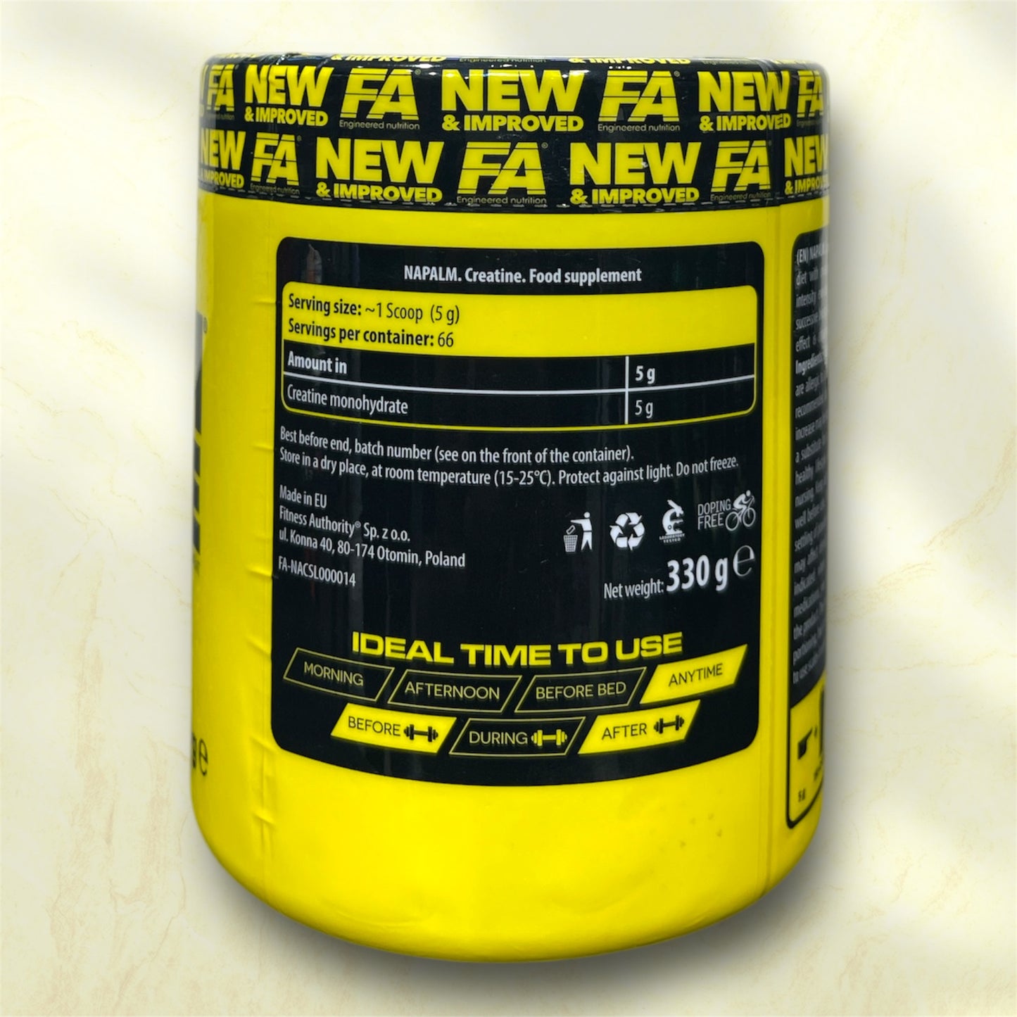Xtreme Napalm Creatine by FA Nutrition is a premium creatine monohydrate supplement designed to enhance athletic performance,