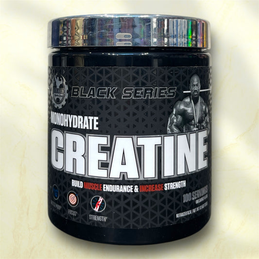 Dexter Jackson Black Series Creatine Monohydrate is a premium supplement designed to enhance athletic performance,