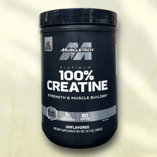 MuscleTech Platinum 100% Creatine is a high-quality creatine monohydrate supplement designed to enhance strength, power, and muscle growth.