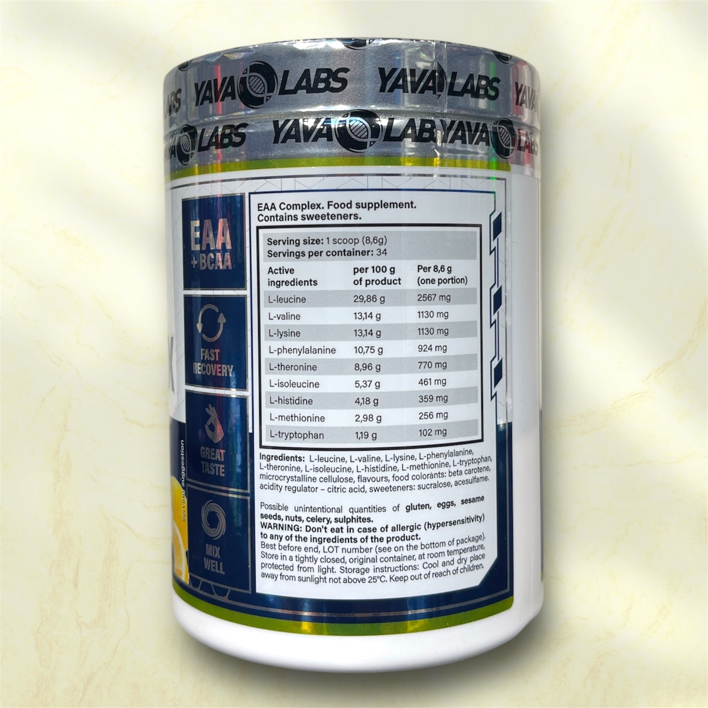 Yava Labs EAA Complex is a high-quality supplement formulated to support muscle growth, enhance recovery, and improve overall athletic performance.
