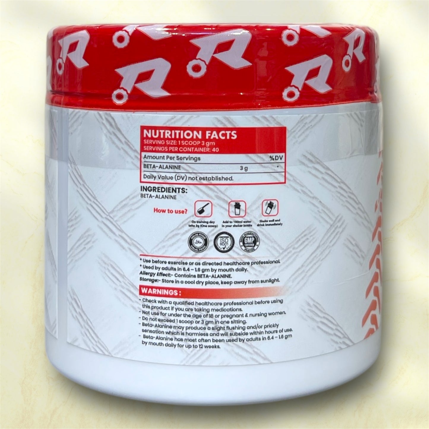 Tractor Nutrition Beta Alanine 3000 is a pre-workout supplement formulated to enhance muscular endurance and delay fatigue during high-intensity training sessions.