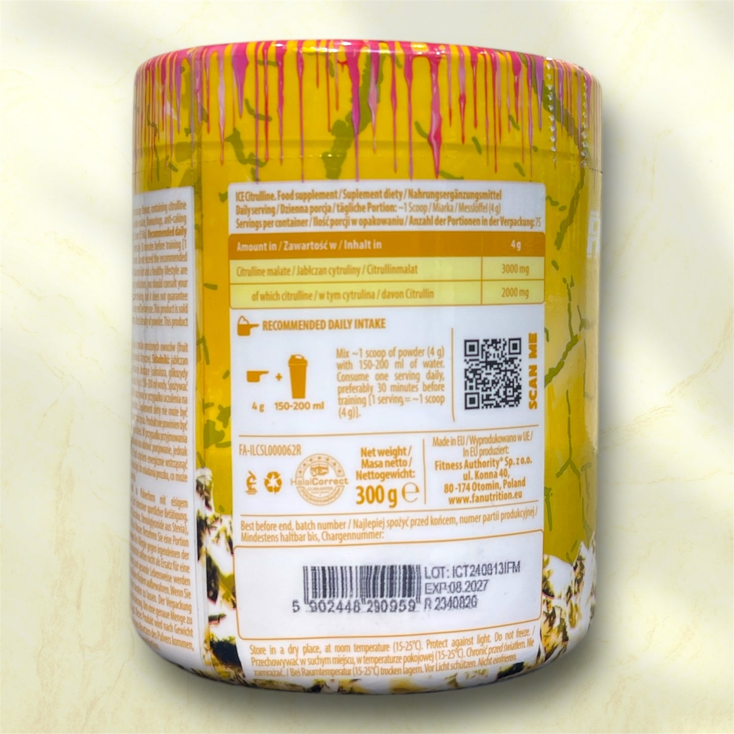 ICE Citrulline is a premium pre-workout supplement developed by Fitness Authority,