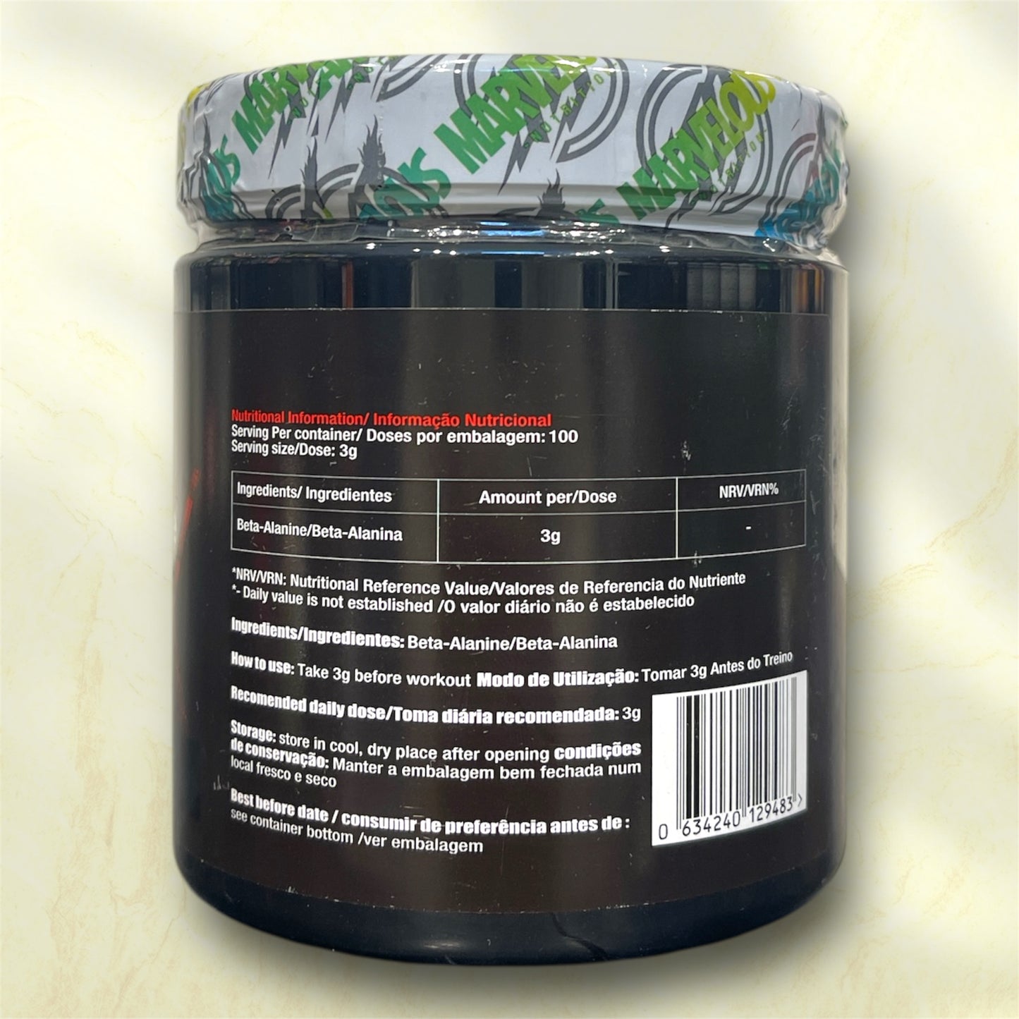 Marvelous Beta-Alanine is a high-quality, unflavored supplement designed to enhance athletic performance by increasing muscle carnosine levels.