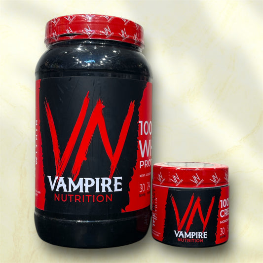 Vampire Nutrition Whey Protein + Creatine Monohydrate Bundle | Premium Muscle Support | Power Fit Egypt