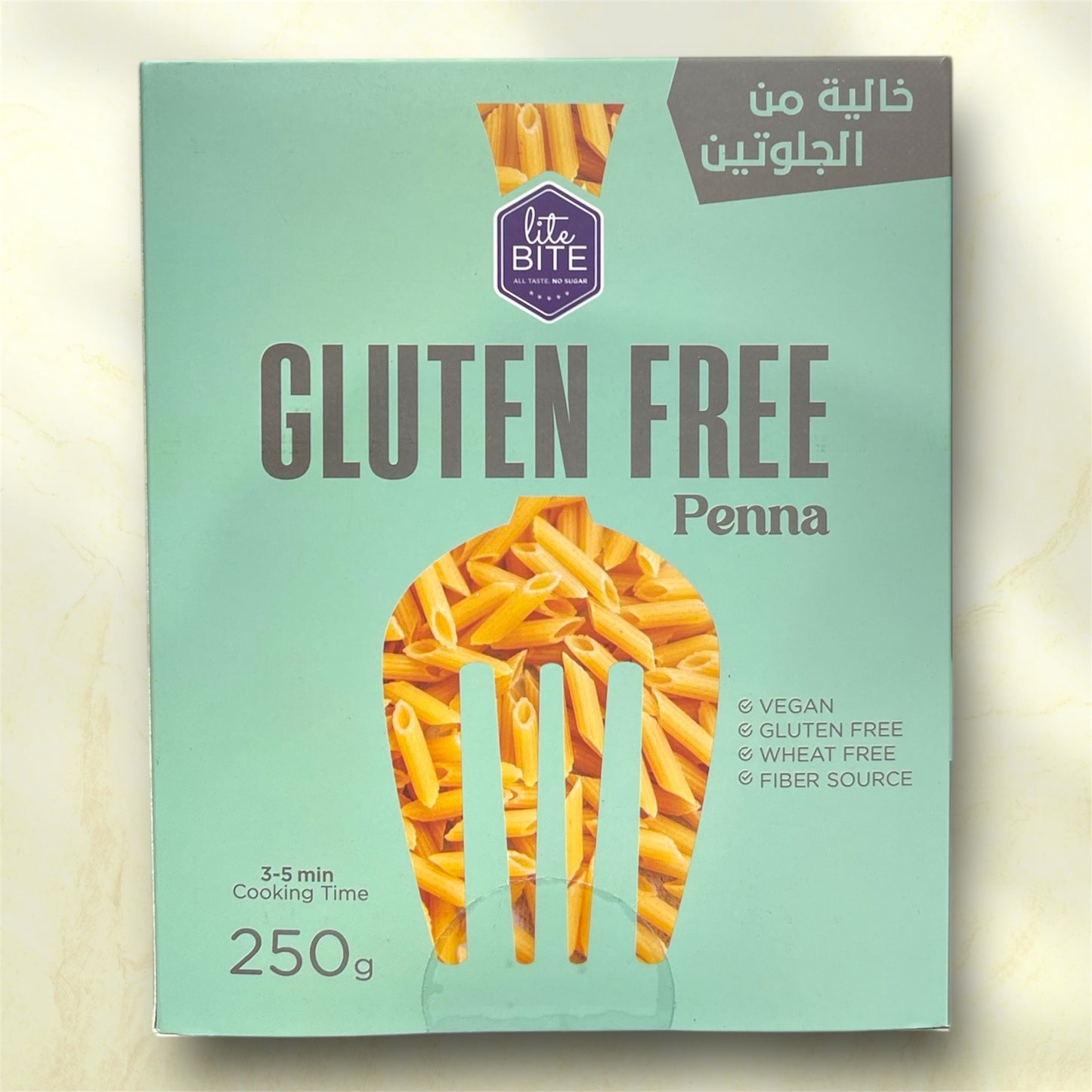Lite Bite Gluten Free Penna 250g | Vegan & Wheat-Free Penne Pasta | Power Fit Egypt