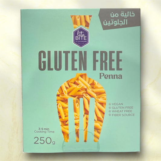 Lite Bite Gluten Free Penna 250g | Vegan & Wheat-Free Penne Pasta | Power Fit Egypt