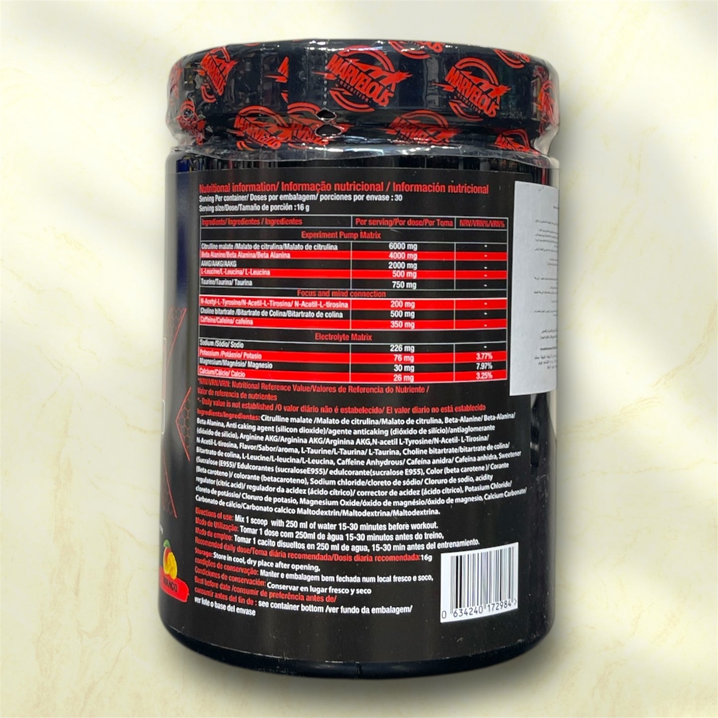 The Marvelous Experiment is a popular pre-workout supplement designed to enhance workout performance.