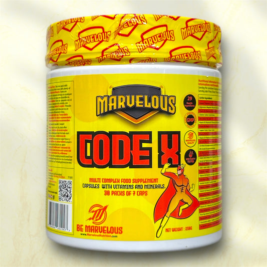 Marvelous CODE X – Multi-Complex Food Supplement with 29 Active Ingredients