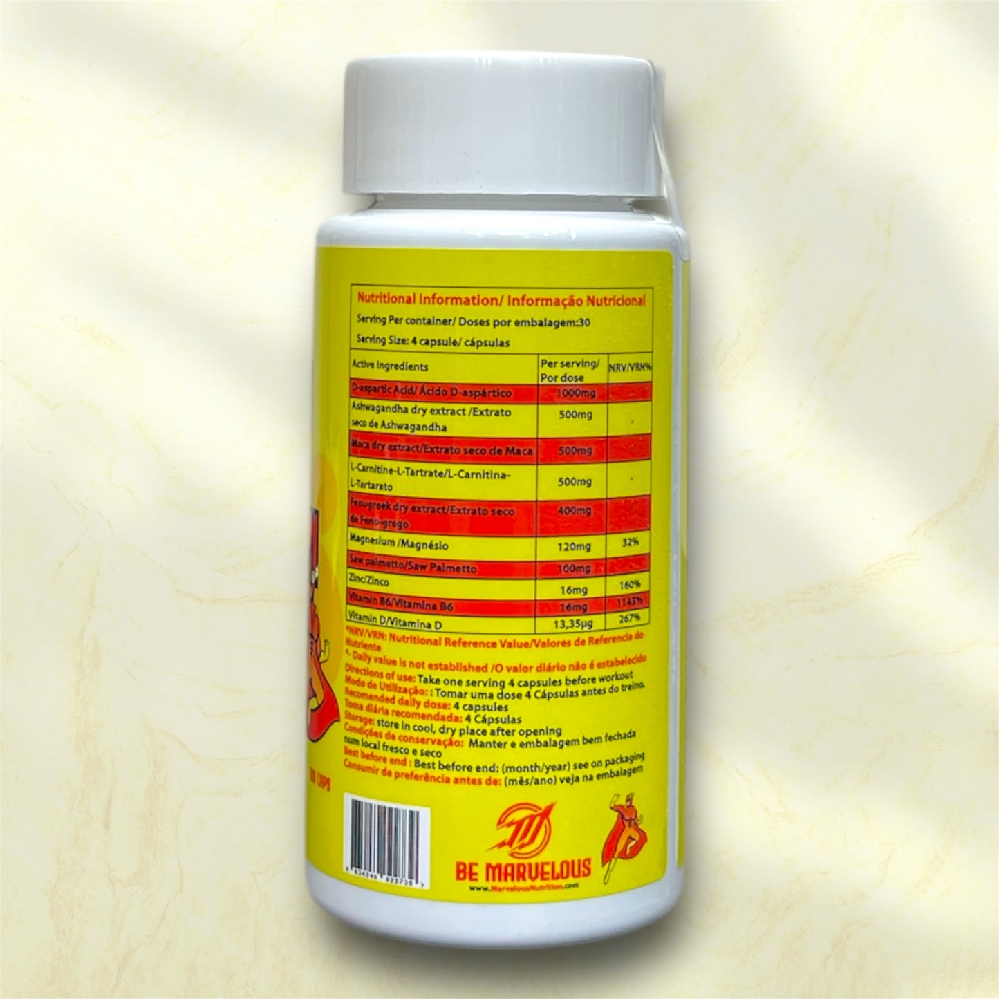 Marvelous TESTOMAN – Alpha Male Testosterone Booster (30 Servings)
