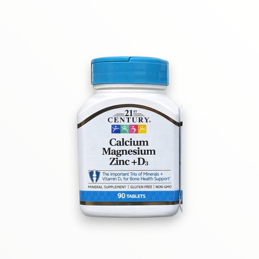 21st Century Calcium Magnesium Zinc + D3 – Bone & Immune Support | 90 Tablets