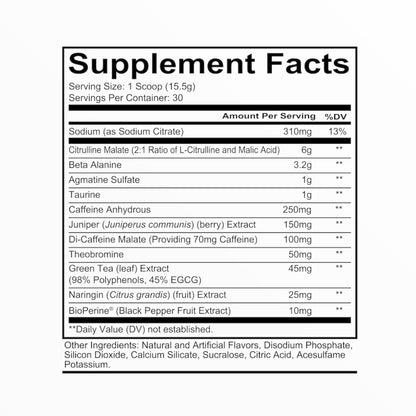 Redcon1 Total War Pre-Workout 447g (30 Servings) | Extreme Energy, Focus & Performance Booster|In Power Fit Supplements Egypt