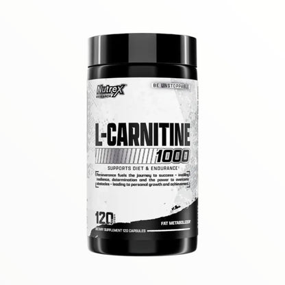 Nutrex L-Carnitine 1000 – 120 Capsules | Fat Burner & Energy Support Supplement Egypt.