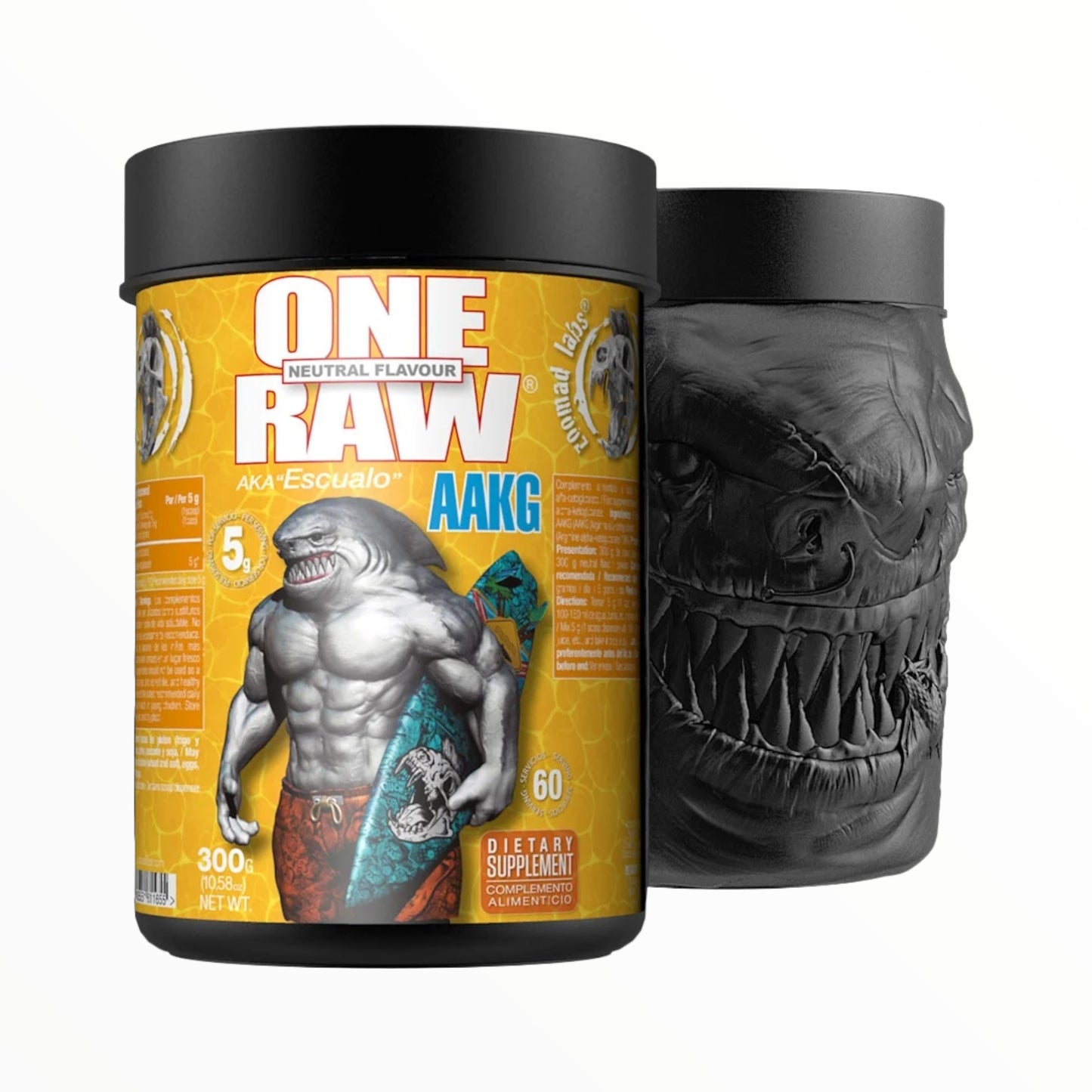 Zoomad Labs One Raw Arginine AAKG 300g (60 Servings) | Unflavored Nitric Oxide Booster| In Power Fit Supplements Egypt