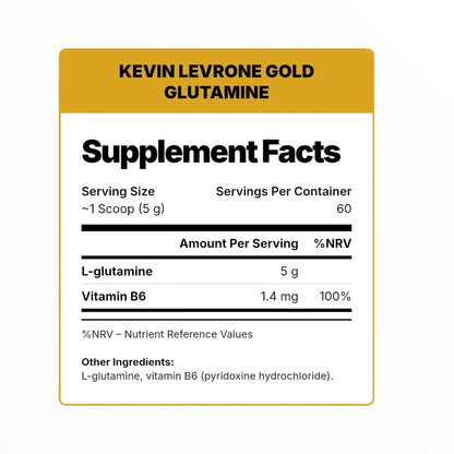 Kevin Levrone Gold Glutamine 300g (60 Servings) | Muscle Recovery & Immune Support| In Power Fit Supplements Egypt