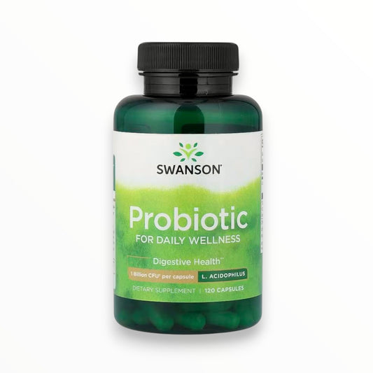 Swanson Probiotic for Daily Wellness – L. Acidophilus, 1 Billion CFU, 120 Capsules