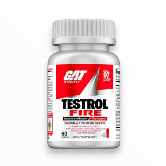 GAT Sport Testrol Fire – Testosterone Booster & Thermogenic Fat Burner, 60 Capsules