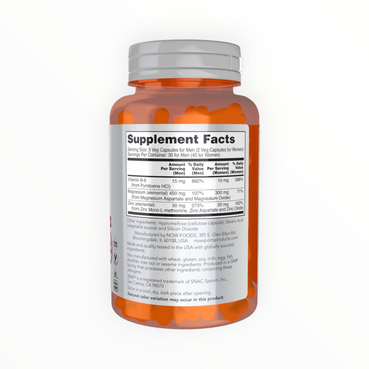 NOW ZMA – 90 Tablets | Testosterone, Recovery & Sleep Support| In Power Fit Supplements Egypt