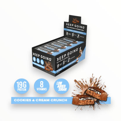 Keep Going High Protein Bar – Choco Salted Caramel | 19g Protein – No Added Sugar -12 Bars