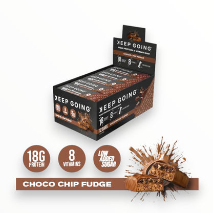 Keep Going High Protein Bar – Choco Salted Caramel | 19g Protein – No Added Sugar -12 Bars