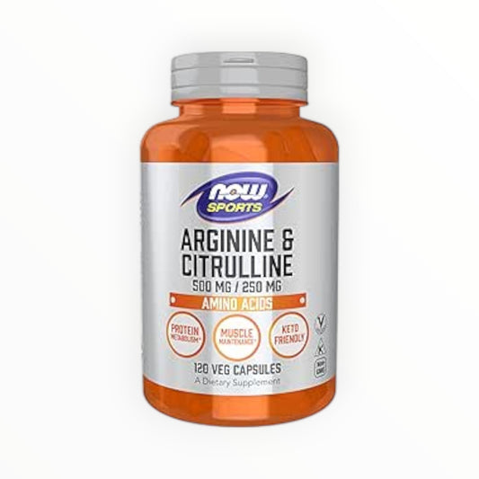 Arginine & Citrulline 500mg – 120 Tablets | Pump, Strength & Endurance| In Power Fit Supplements Egypt