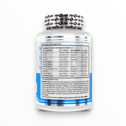 Yava Labs Multi Vitamin 60 Capsules – Complete Daily Multivitamin for Energy, Immunity & Performance