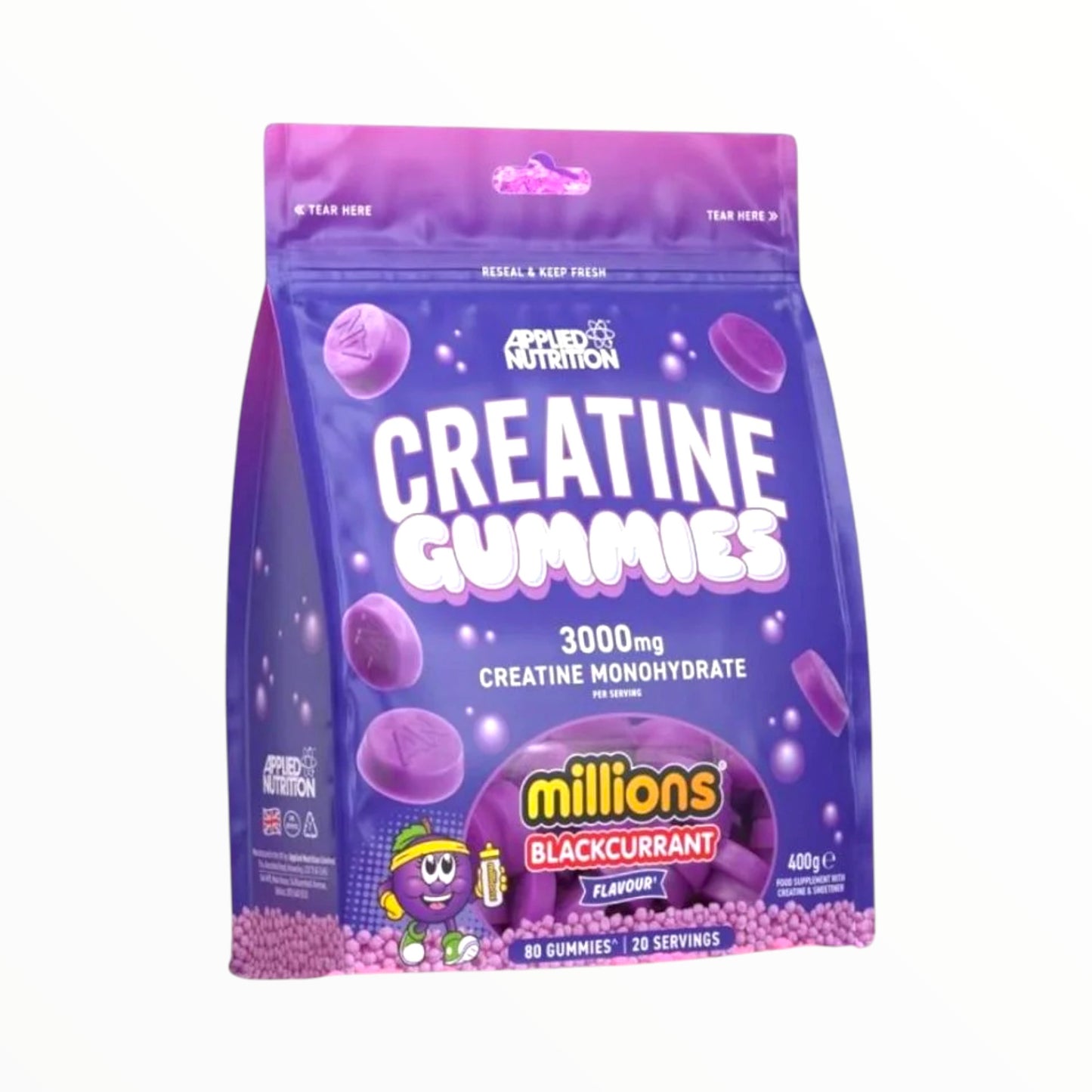 Applied Nutrition Creatine Gummies 3000mg – 80 Gummies (20 Servings) | Strength, Power & Muscle Performance|In Power Fit Supplements Egypt